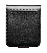Кожен Калъф за Samsung Z Flip 7 FE/Z Flip 6, Qialino Book Case, Черен (5)