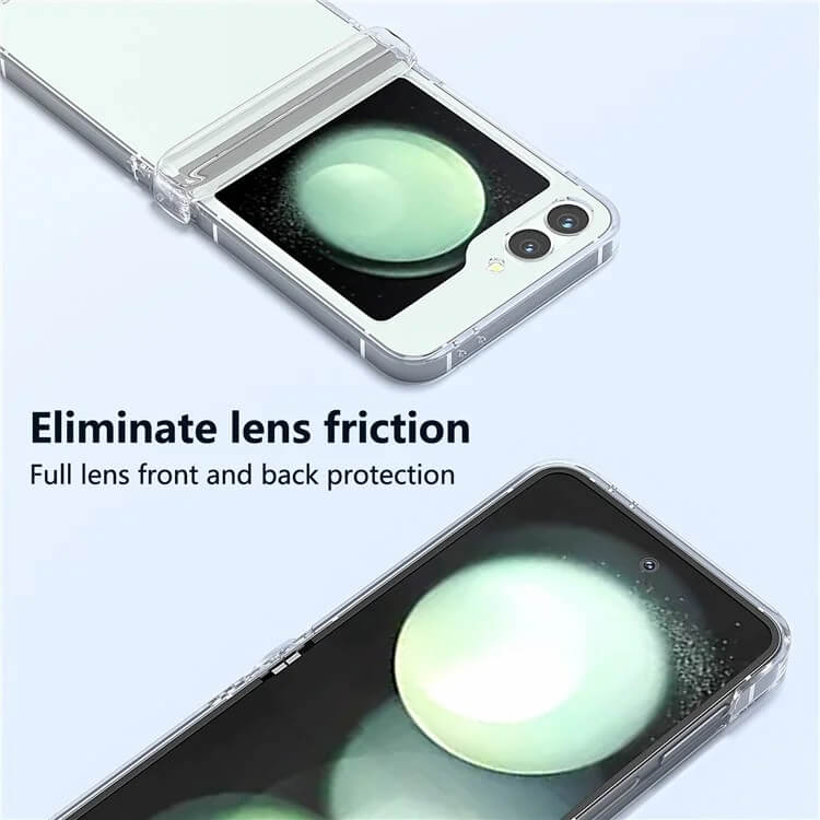 Калъф с Предпазител за Samsung Z Flip 7 FE/ Z Flip 6, Hinge Case, Прозрачен (4)