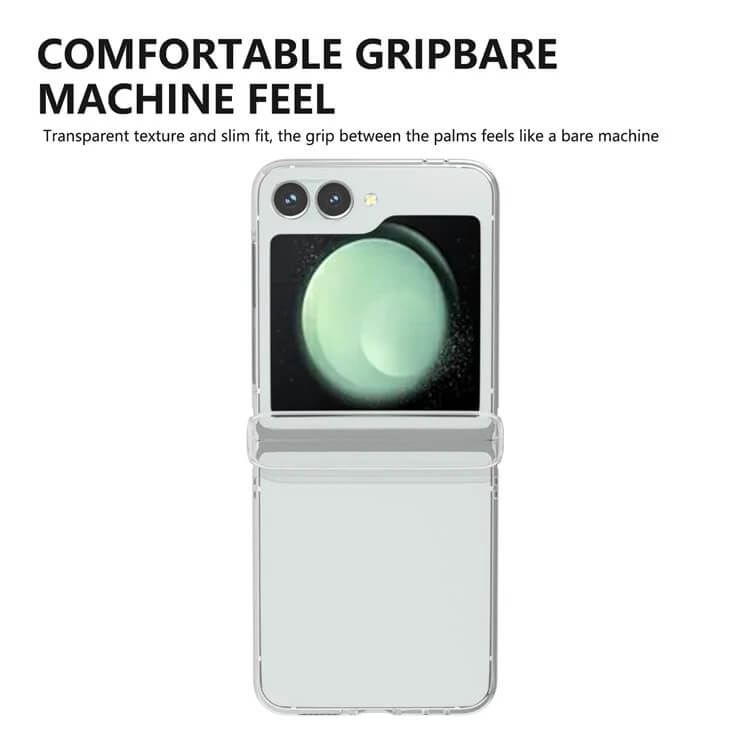 Калъф с Предпазител за Samsung Z Flip 7 FE/ Z Flip 6, Hinge Case, Прозрачен (3)