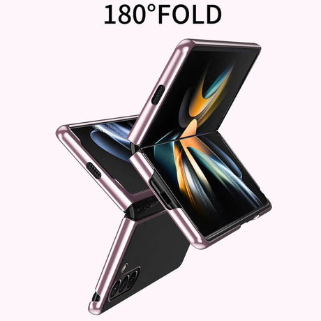 Калъф с Цветна Рамка за Samsung Z Fold 6, Electroplating Case, Розов (5)