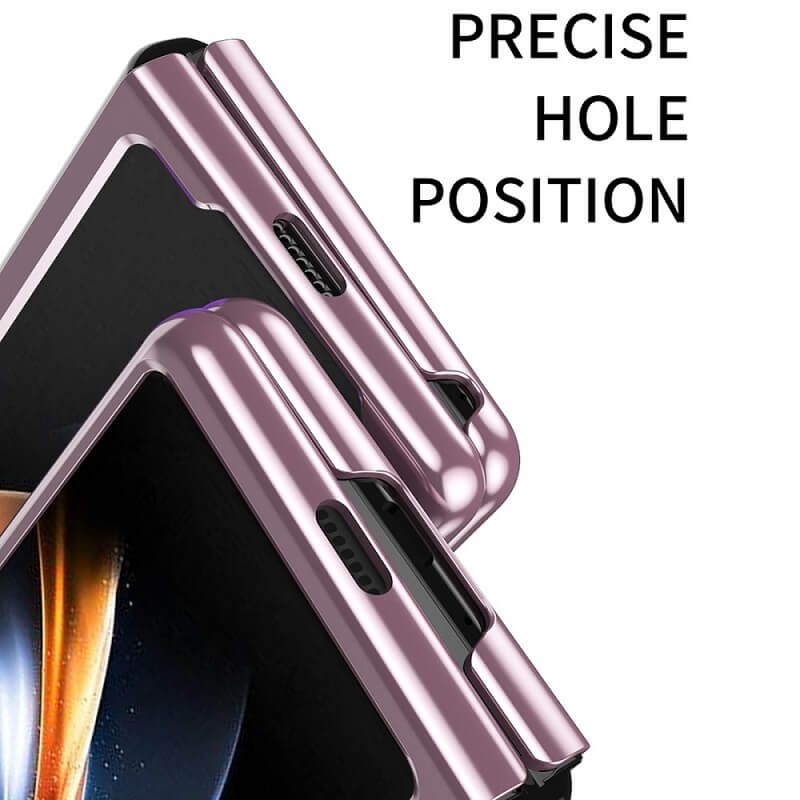 Калъф с Цветна Рамка за Samsung Z Fold 6, Electroplating Case, Розов (6)