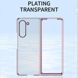 Калъф с Цветна Рамка за Samsung Z Fold 6, Electroplating Case, Розов (2)