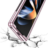 Калъф с Цветна Рамка за Samsung Z Fold 6, Electroplating Case, Розов (8)