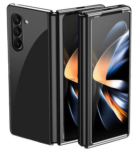 Калъф с Цветна Рамка за Samsung Z Fold 6, Electroplating Case, Черен