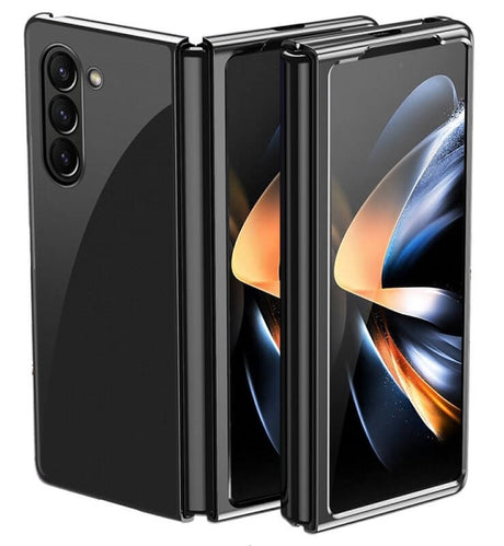 Калъф с Цветна Рамка за Samsung Z Fold 6, Electroplating Case, Черен