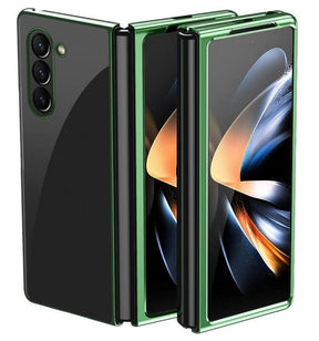 Калъф с Цветна Рамка за Samsung Z Fold 6, Electroplating Case, Зелен
