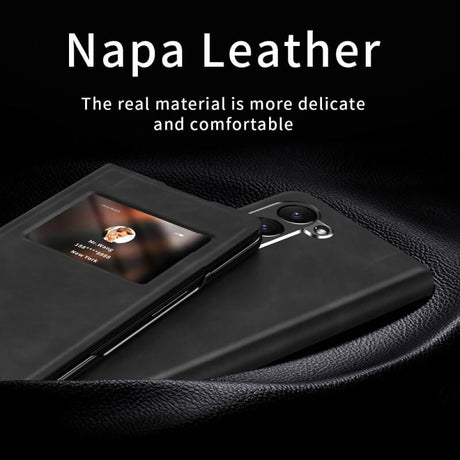 Кожен Калъф с Поставка за Samsung Z Fold 6, GKK Leather Case, Черен (4)