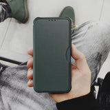 Противоударен Калъф за Samsung A55, Razor Book Case, Тъмно Зелен (5)