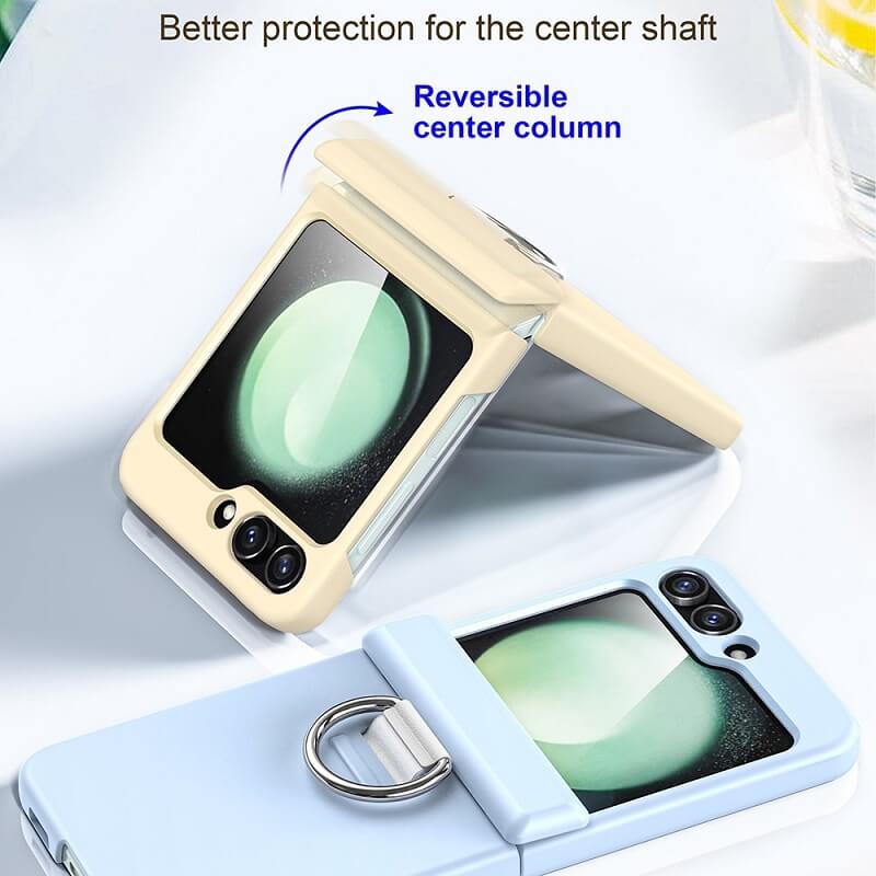 Калъф с Предпазител за Samsung Z Flip 7 FE/Z Flip 6, GKK Ring Hinge Case, Син (3)