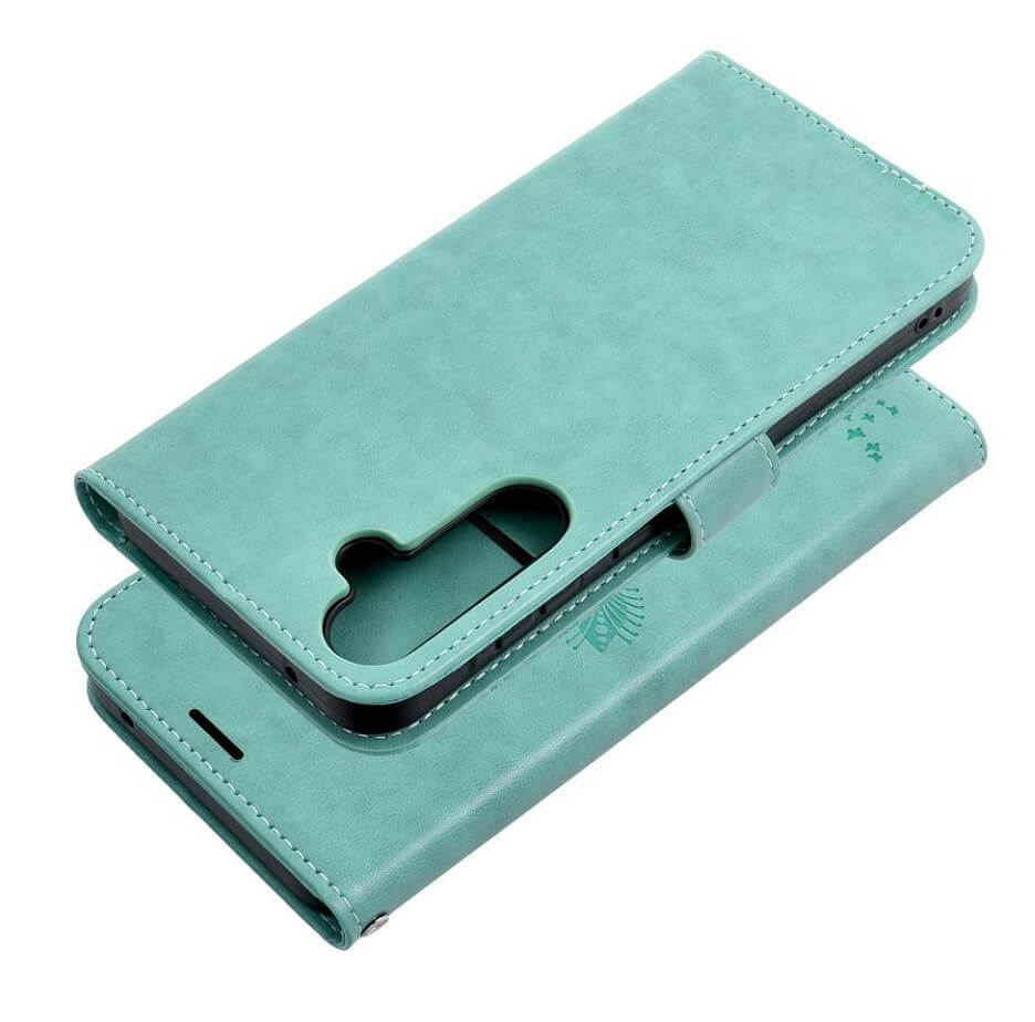 Кожен Калъф за Samsung A35 Forcell Mezzo Book Case Tree, Зелен (2)