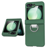 Калъф с Предпазител за Samsung Galaxy Z Flip 7 FE/Z Flip 6, GKK Ring Hinge Case, Зелен