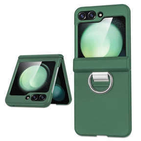 Калъф с Предпазител за Samsung Galaxy Z Flip 7 FE/Z Flip 6, GKK Ring Hinge Case, Зелен
