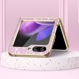 Калъф с Блестяща Декорация за Samsung Z Flip 7 FE/Z Flip 6, Blink Case, Розов (2)