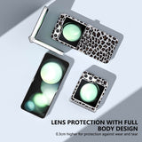 Калъф с Предпазител за Samsung Z Flip 7 FE/Z Flip 6, Leopard Case, Бял (2)