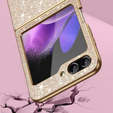 Калъф с Блестяща Декорация за Samsung Z Flip 7 FE/Z Flip 6, Blink Case, Розов (4)