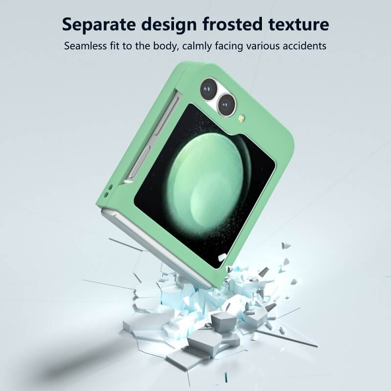 Тънък Калъф за Samsung Z Flip 7 FE/Z Flip 6, Thin PC Case, Зелен (7)