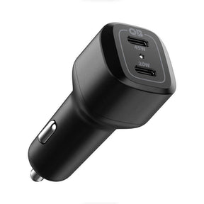 Зарядно за Кола с USB-C, Spigen PowerArc ArcStation Dual Port 65W, Черен