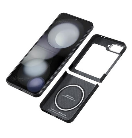 Magsafe Калъф за Samsung Z Flip 7 FE/Z Flip 6, Pitaka MagEZ 5 Case, Черен (5)