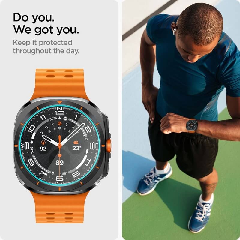Стъклен Протектор за Samsung Watch Ultra 47mm, Spigen EZ Fit Glass 2бр., Прозрачен (7)