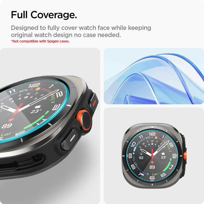 Стъклен Протектор за Samsung Watch Ultra 47mm, Spigen EZ Fit Glass 2бр., Прозрачен (6)