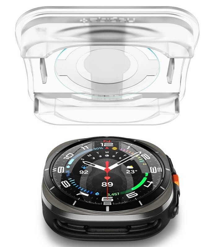 Стъклен Протектор за Samsung Watch Ultra 47mm, Spigen EZ Fit Glass 2бр., Прозрачен (2)