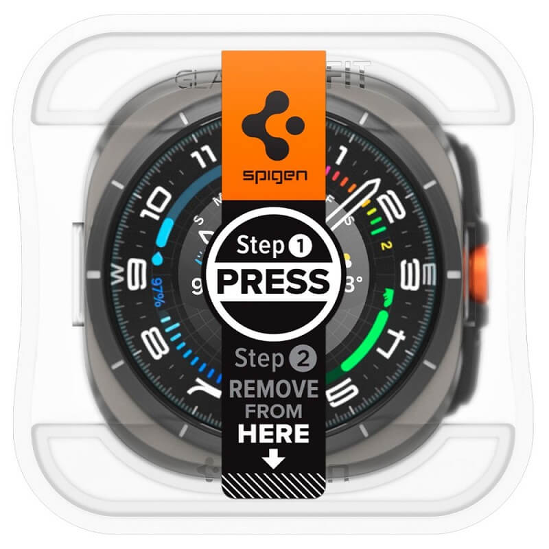 Стъклен Протектор за Samsung Watch Ultra 47mm, Spigen EZ Fit Glass 2бр., Прозрачен (3)