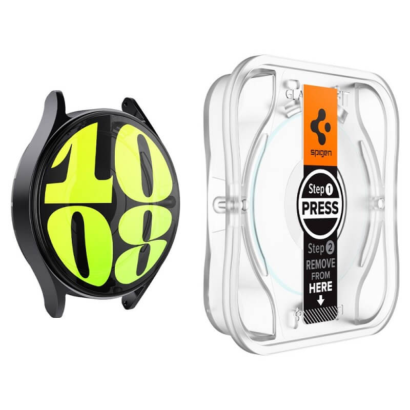 Стъклен Протектор за Samsung Watch 7 40mm, Spigen EZ Fit Glass 2бр., Прозрачен (4)