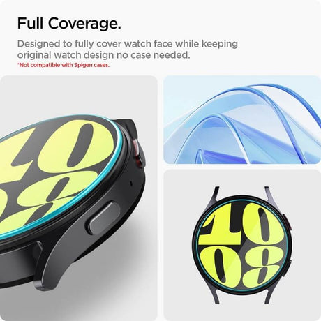 Стъклен Протектор за Samsung Watch 7 40mm, Spigen EZ Fit Glass 2бр., Прозрачен (5)