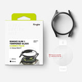 Калъф с Протектор за Samsung Watch 7 40 mm, Ringke Slim Tempered Glass Case Titanium, Черен (8)