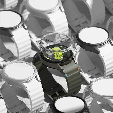 Калъф с Протектор за Samsung Watch 7 40mm, Ringke Slim Tempered Glass Case, Прозрачен (10)
