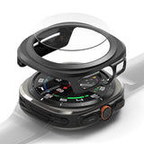 Калъф с Протектор за Samsung Watch Ultra 47 mm, Ringke Slim Tempered Glass Case Titanium, Черен