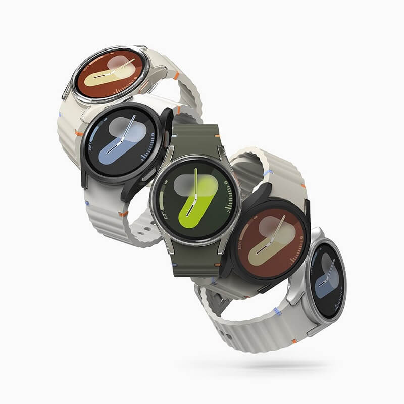 Калъф с Протектор за Samsung Watch 7 40mm, Ringke Slim Tempered Glass Case, Прозрачен (4)