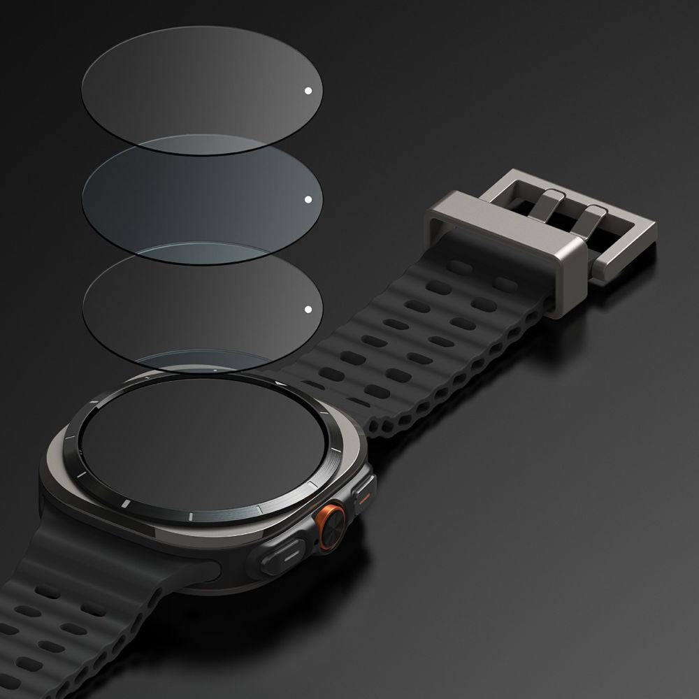 Калъф с Протектор за Samsung Watch Ultra 47 mm, Ringke Slim Tempered Glass Case, Прозрачен (4)