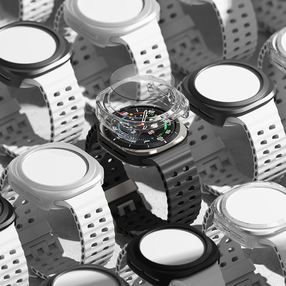 Калъф с Протектор за Samsung Watch Ultra 47 mm, Ringke Slim Tempered Glass Case, Прозрачен (3)