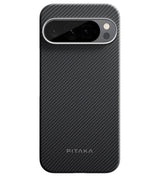 Magsafe Калъф за Google Pixel 9 Pro XL, Pitaka Edge Case Black-Grey Twill, Черен