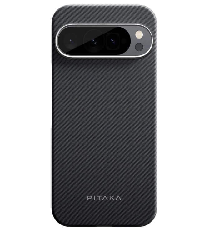Magsafe Калъф за Google Pixel 9 Pro/ 9, Pitaka Edge Case Black-Grey Twill, Черен
