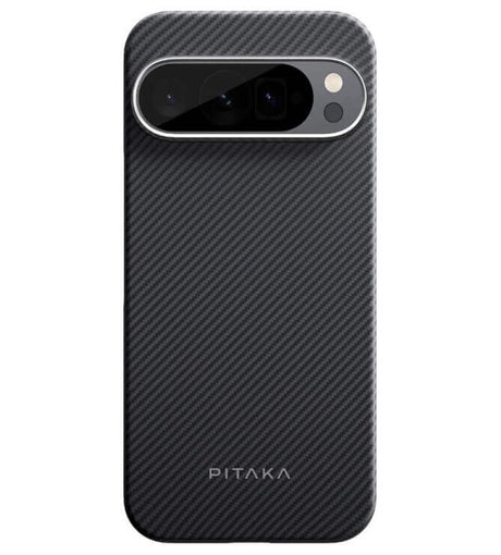 Magsafe Калъф за Google Pixel 9 Pro/ 9, Pitaka Edge Case Black-Grey Twill, Черен
