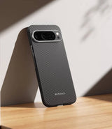 Magsafe Калъф за Google Pixel 9 Pro/ 9, Pitaka Edge Case Black-Grey Twill, Черен (4)