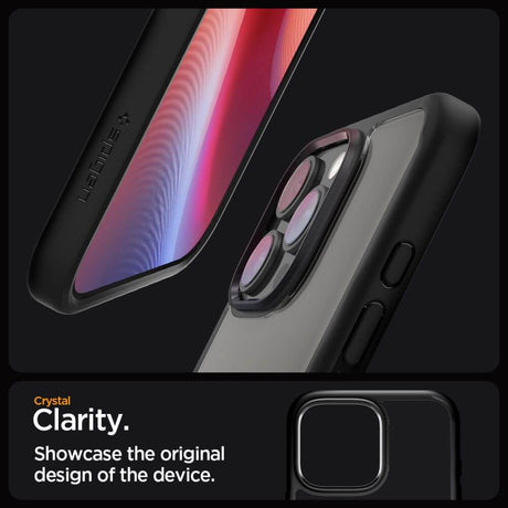 Противоударен Калъф за iPhone 16 Pro Max, Spigen Ultra Hybrid Case, Черен (7)
