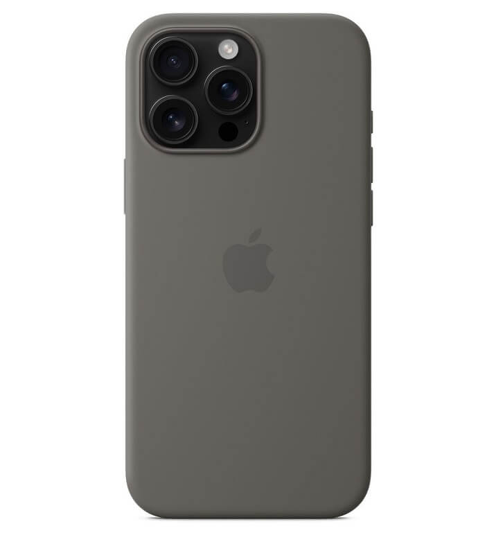 Оригинален Силиконов Калъф за iPhone 16 Pro Max, Silicone Magsafe Case MYYV3ZM/A, Сив (3)
