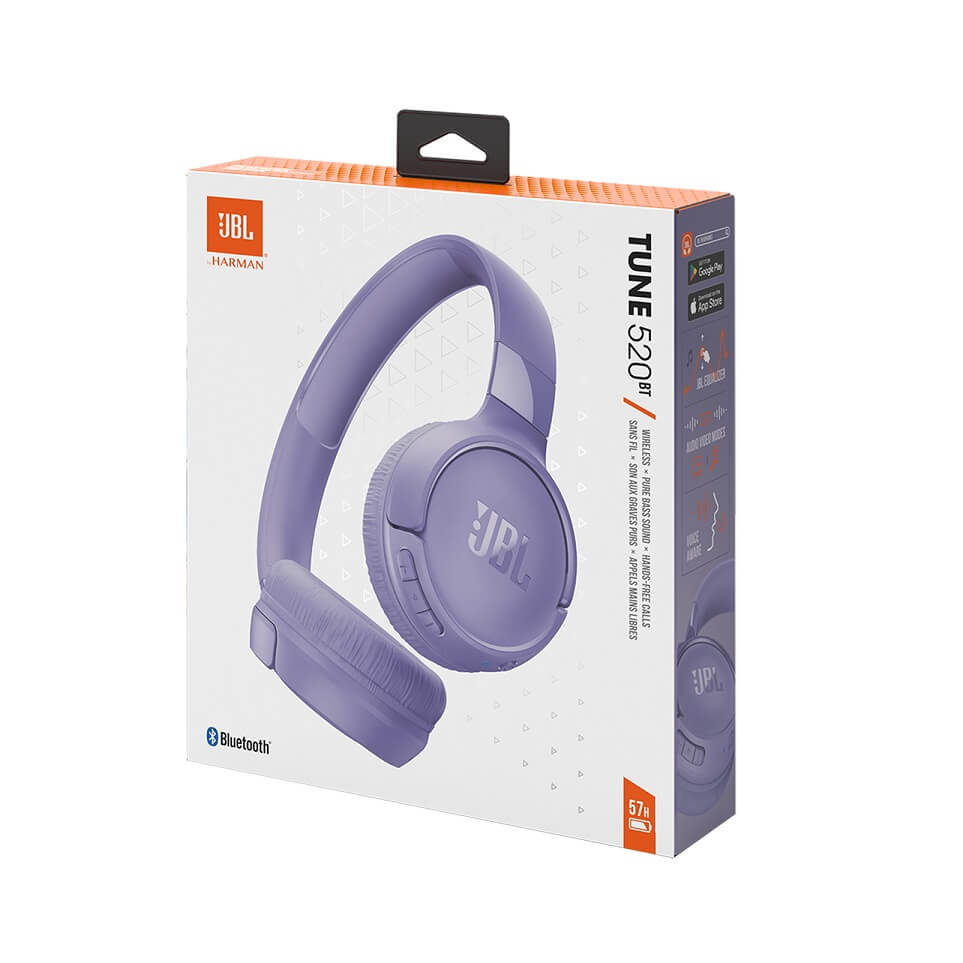 Безжични Слушалки, JBL Tune 520BT Headphones Bluetooth, Лилав (5)
