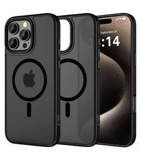 Magsafe Калъф за iPhone 16 Pro, Tech-Protect MagMat Case, Черен