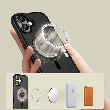 Magsafe Калъф за iPhone 16, Tech-Protect MagMat Case, Черен (4)
