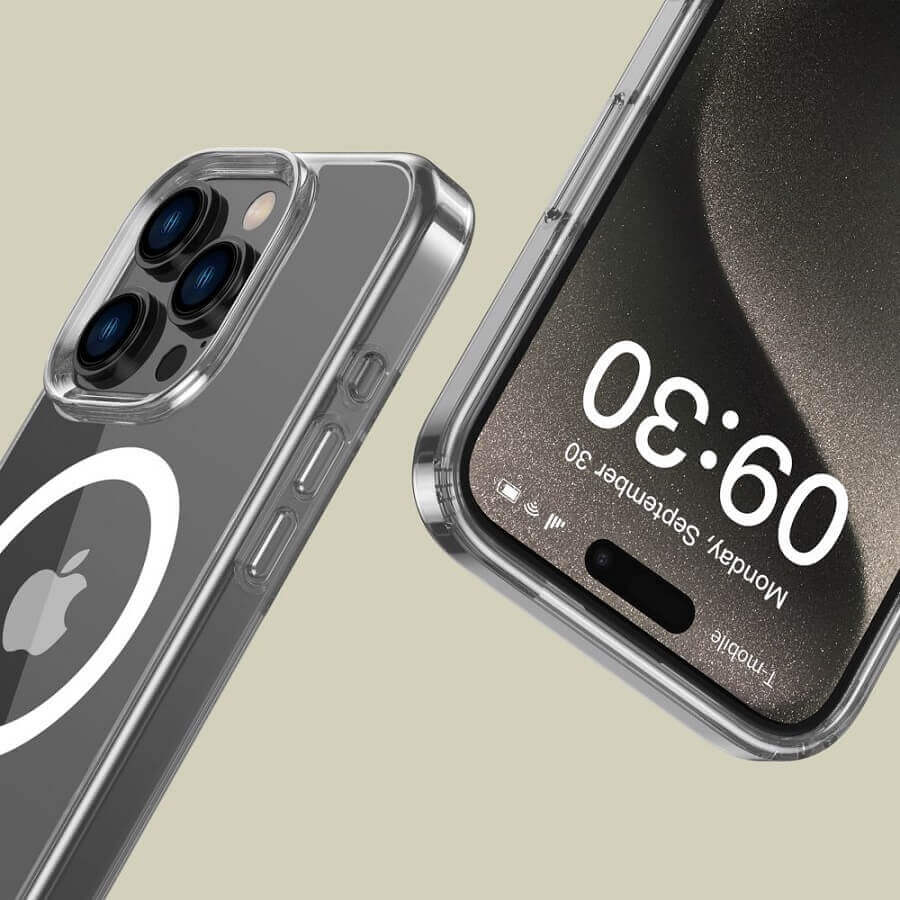 Magsafe Калъф за iPhone 16 Pro, Tech-Protect Hybrid FlexAir Clear Case, Прозрачен (3)