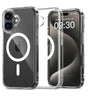 Magsafe Калъф за iPhone 16, Tech-Protect Hybrid FlexAir Clear Case, Прозрачен