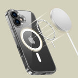 Magsafe Калъф за iPhone 16, Tech-Protect Hybrid FlexAir Clear Case, Прозрачен (4)