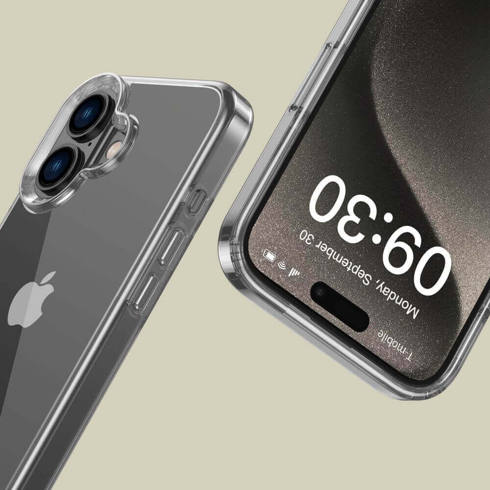 Калъф за iPhone 16, Tech-Protect FlexAir Hybrid Clear Case, Прозрачен (3)