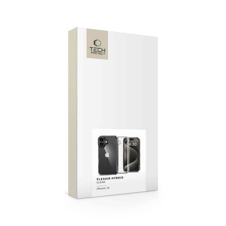 Калъф за iPhone 16, Tech-Protect FlexAir Hybrid Clear Case, Прозрачен (4)
