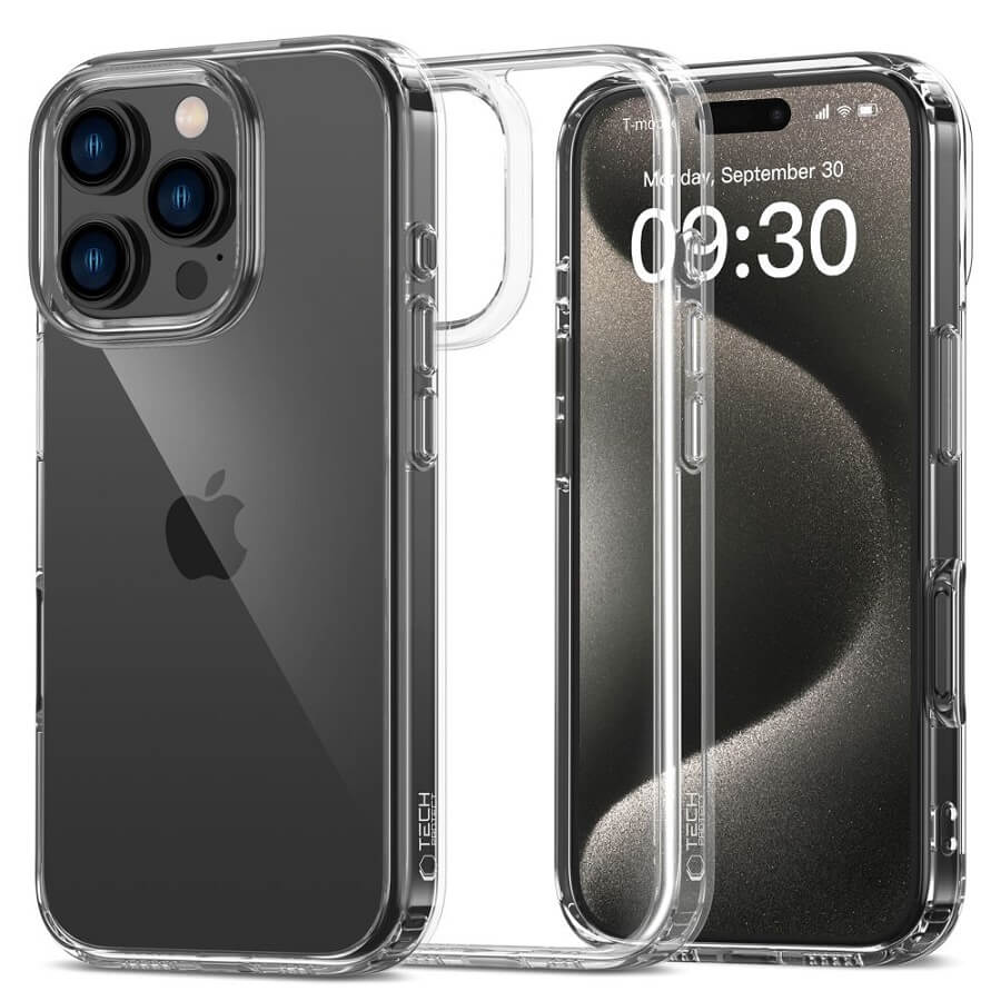 Калъф за iPhone 16 Pro Max, Tech-Protect FlexAir Hybrid Clear Case, Прозрачен