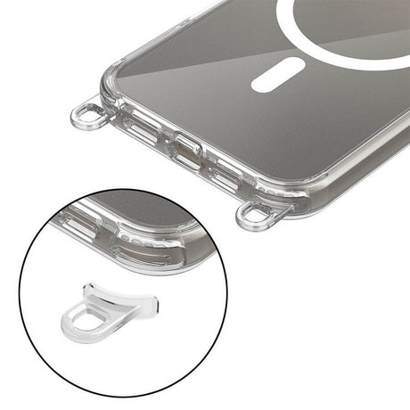 Magsafe Калъф с Връзка за iPhone 16 Pro, Tech-Protect FlexAir Chain Case, Прозрачен (3)